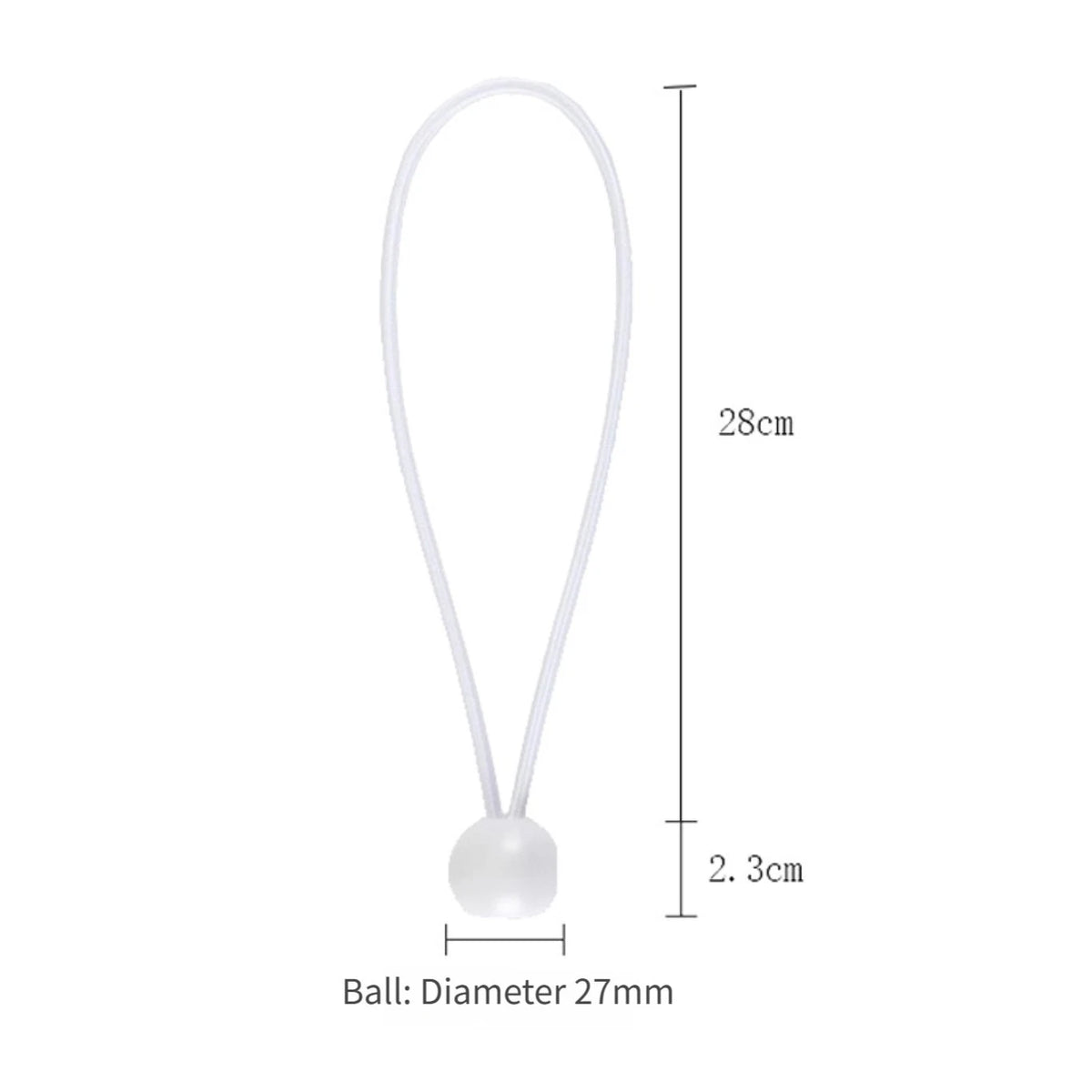 Elastic Ball Ties for Outdoor Camping Trips (4mm Diameter) - Set of 4