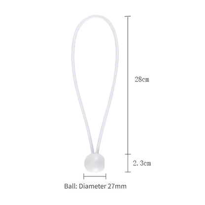 Elastic Ball Ties for Outdoor Camping Trips (4mm Diameter) - Set of 4