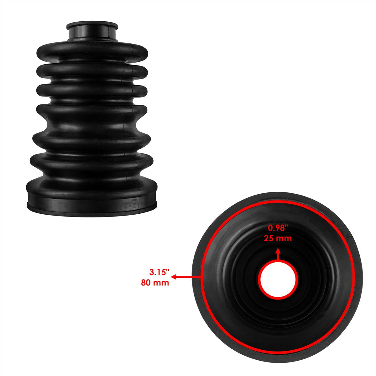 CV Boot Kit 2 Sets Rear Axle Inner Outer for John Deere XUV825i Gas (2016–2022)