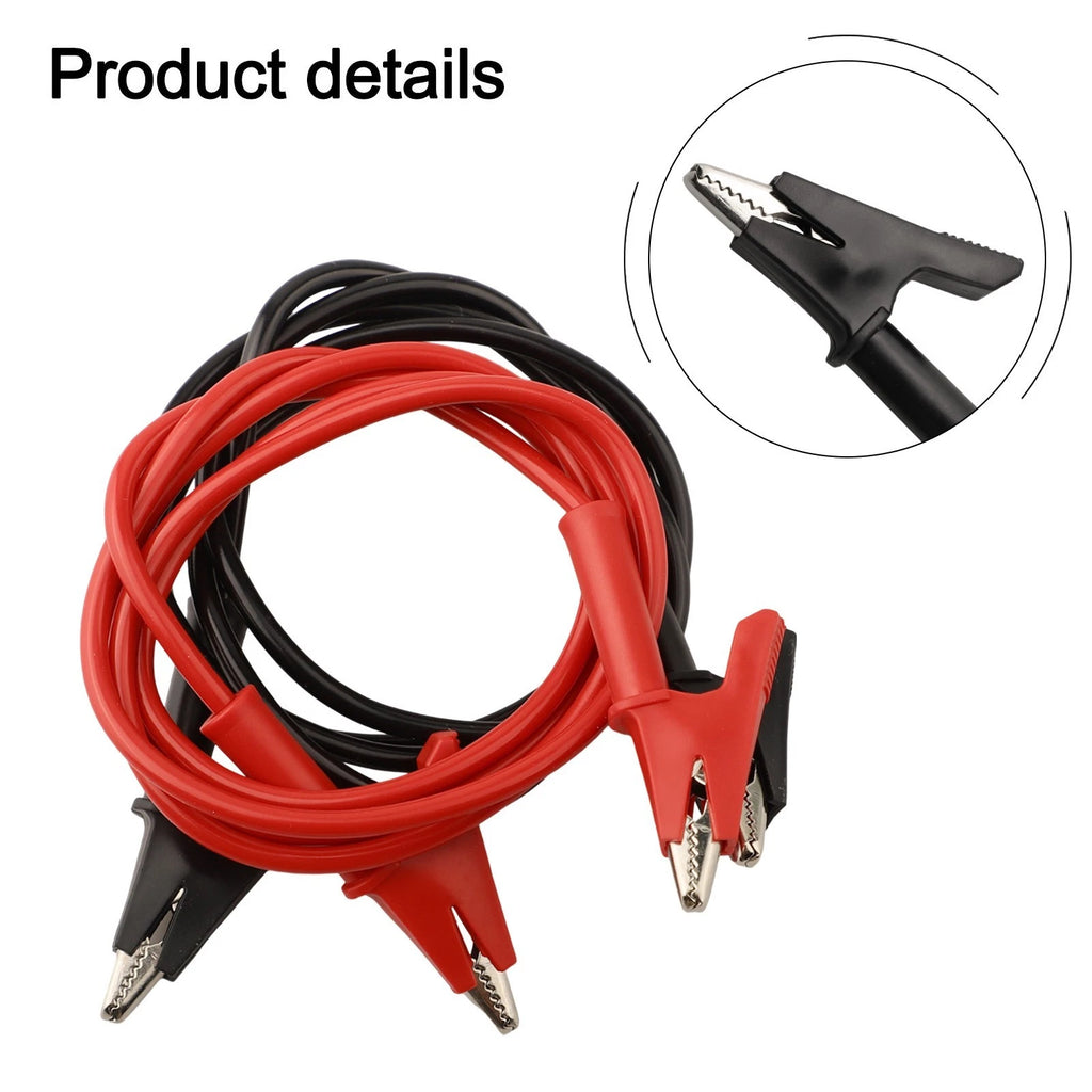Set of 4 Crocodile Clip Electrical Testing Leads 100cm