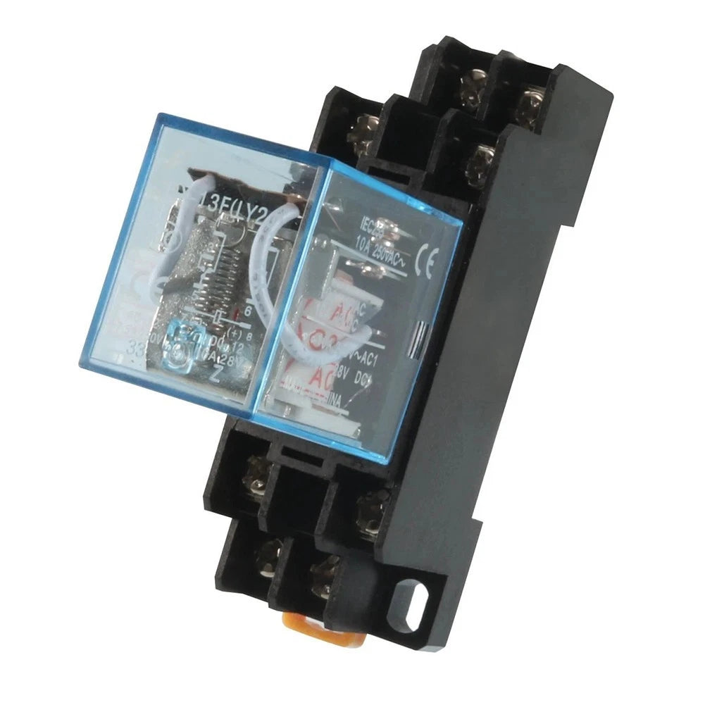 AC 24V 8 Pin DPDT Relay for Office Electronics (35mm DIN Rail)