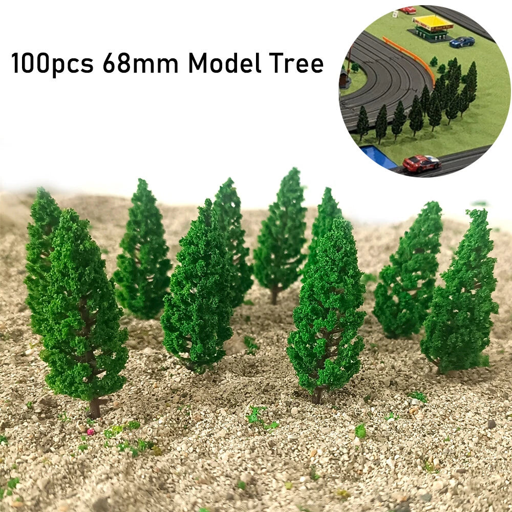 100Pc 2.67" Model Trees for Train Railroad Scenery Layout