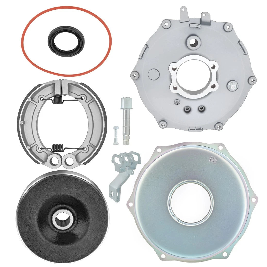 Rear Brake Plate Cover Drum Shoes Kit for Yamaha Big Bear 250 400 (1985–2006)