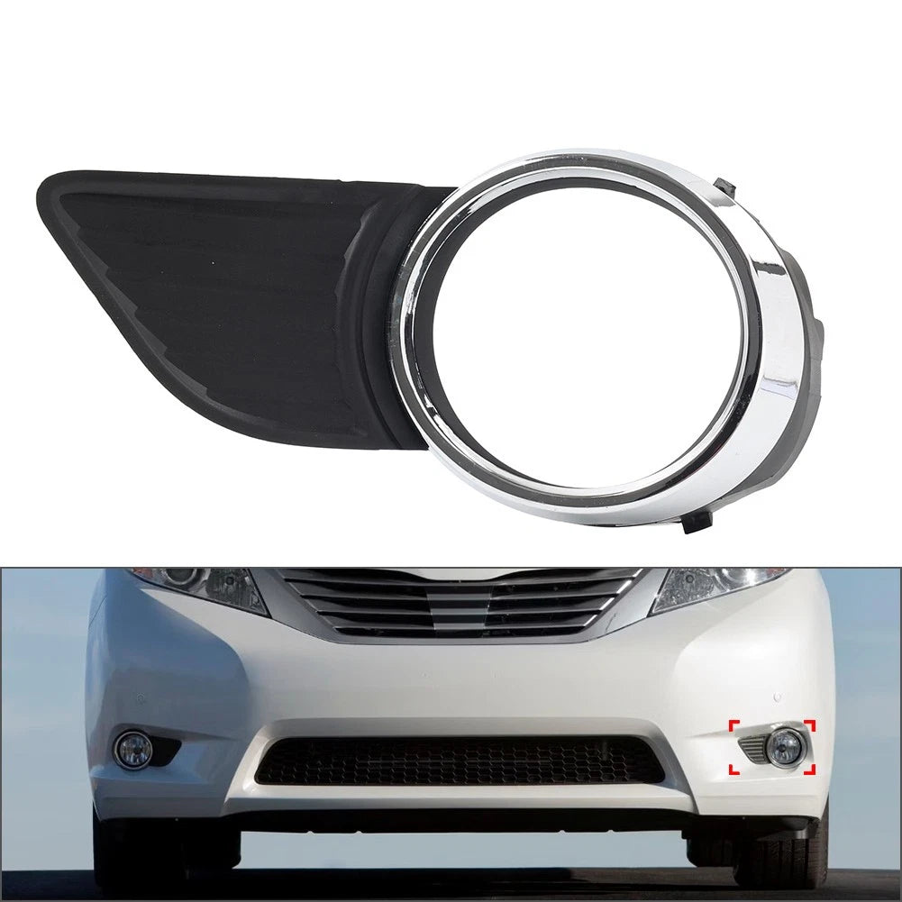 Front Left Fog Light Chrome Bezel Cover for Toyota Sienna (2011–2017)