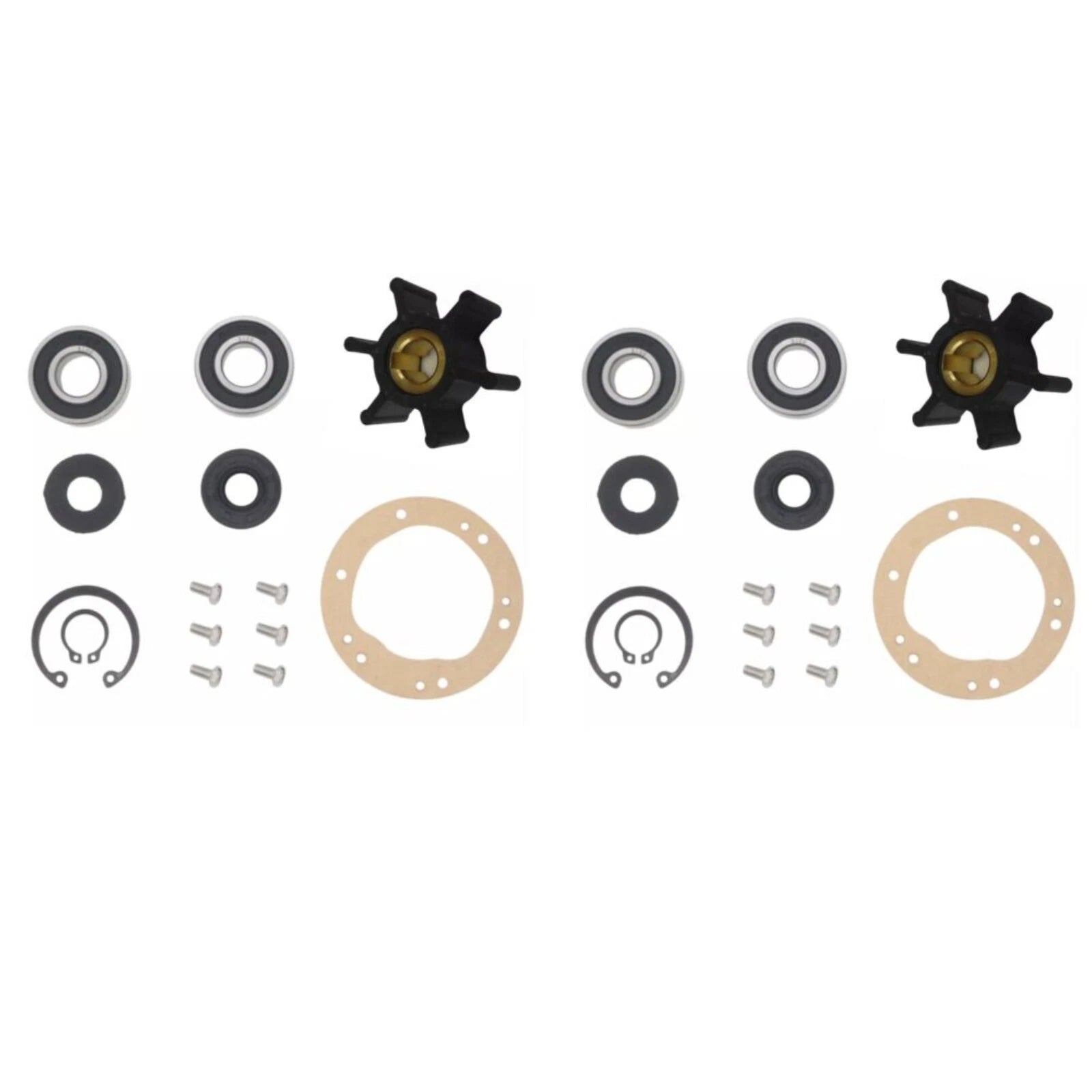 2X Raw Water Pump Repair Kit for Yanmar 3HM 3HMF 3GMF 128296-42070 124223-42092