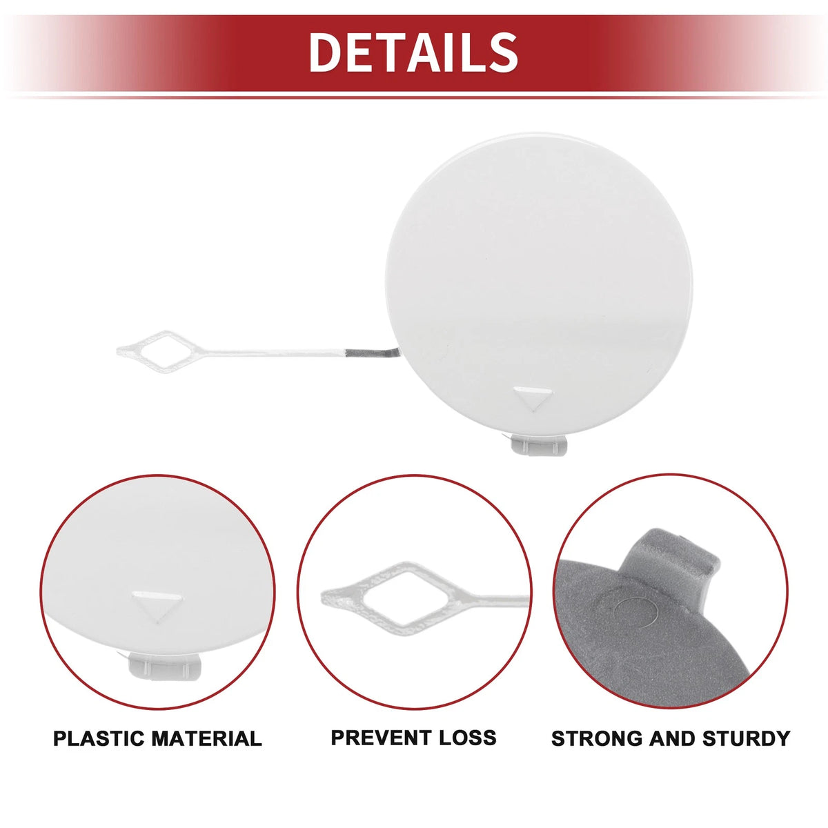 Rear Tow Hook Cover for BMW 428i (2014–2016) No. 51128060849 White