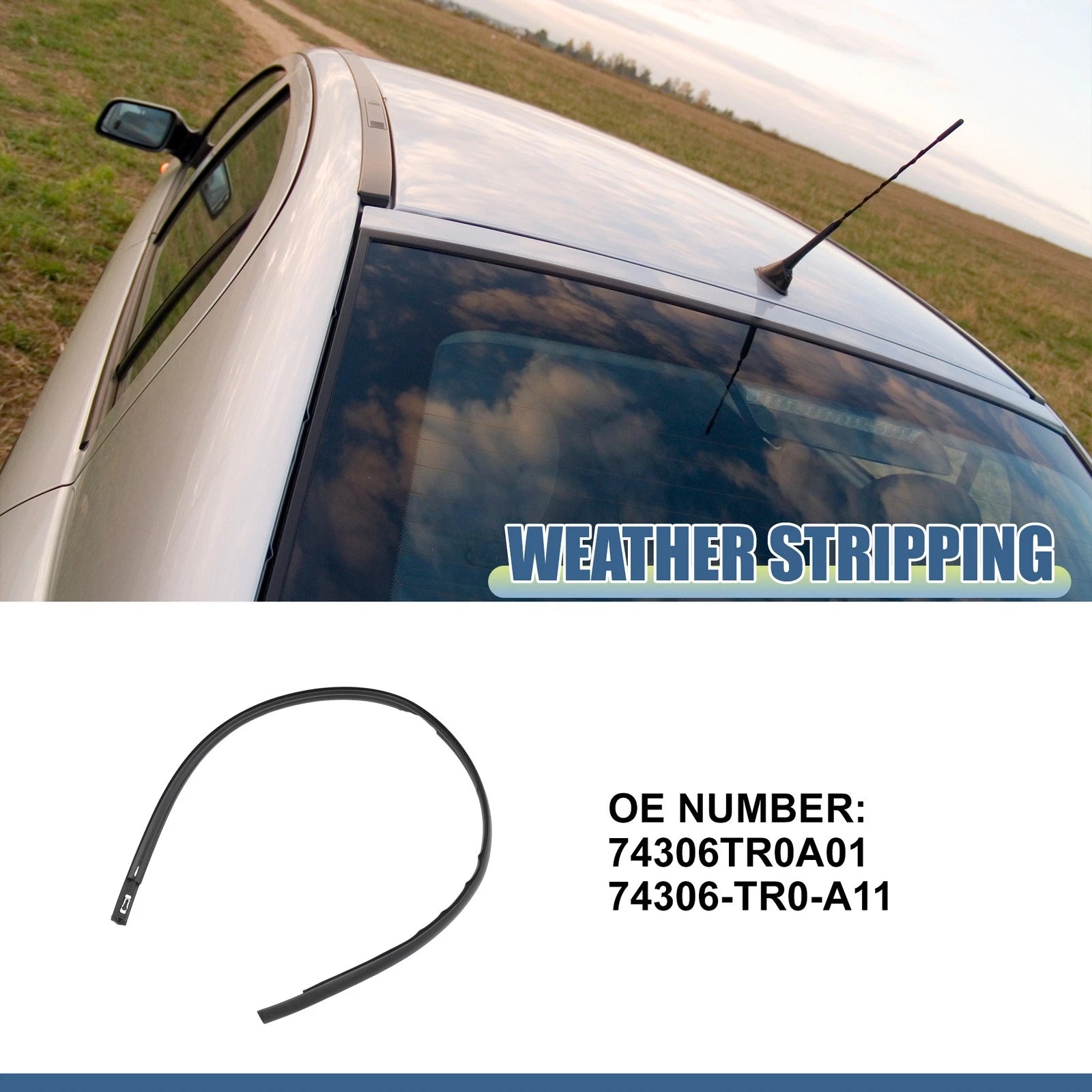 Window Glass Seals Replacement for Honda Civic EX EX-L HF Hybrid (2012–2015)