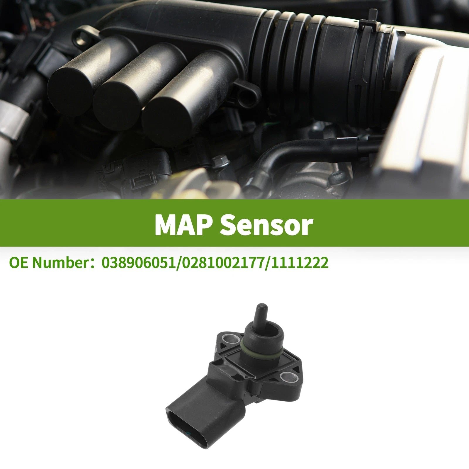 MAP Sensor No.038906051 for Audi A6 C5 Saloon 1.8 T (1997–2005)