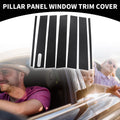 Pillar Window Trim Cover Kit for Ford Explorer 2002–2010 Black Carbon Fiber