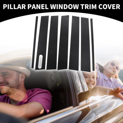 Pillar Window Trim Cover Kit for Ford Explorer 2002–2010 Black Carbon Fiber