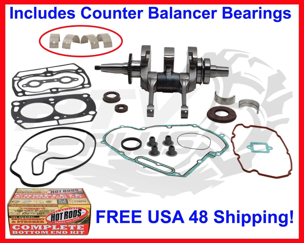 Crankshaft Bottom End Rebuild Kit & C-Bal Bearings for Polaris Ranger 700 (2005–2009)