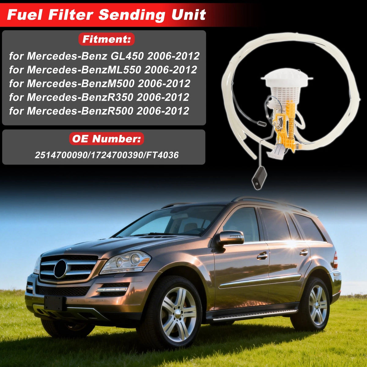 Fuel Filter Assembly Replacement for Mercedes-Benz GL450 (2006–2012)