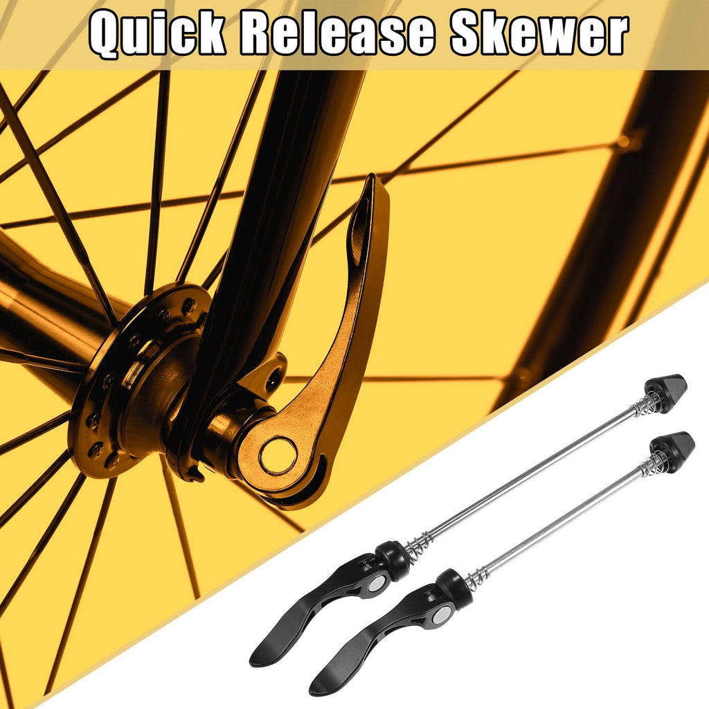 Bicycle Quick Release Axles Pair Front Rear Skewers 143mm 178mm Black