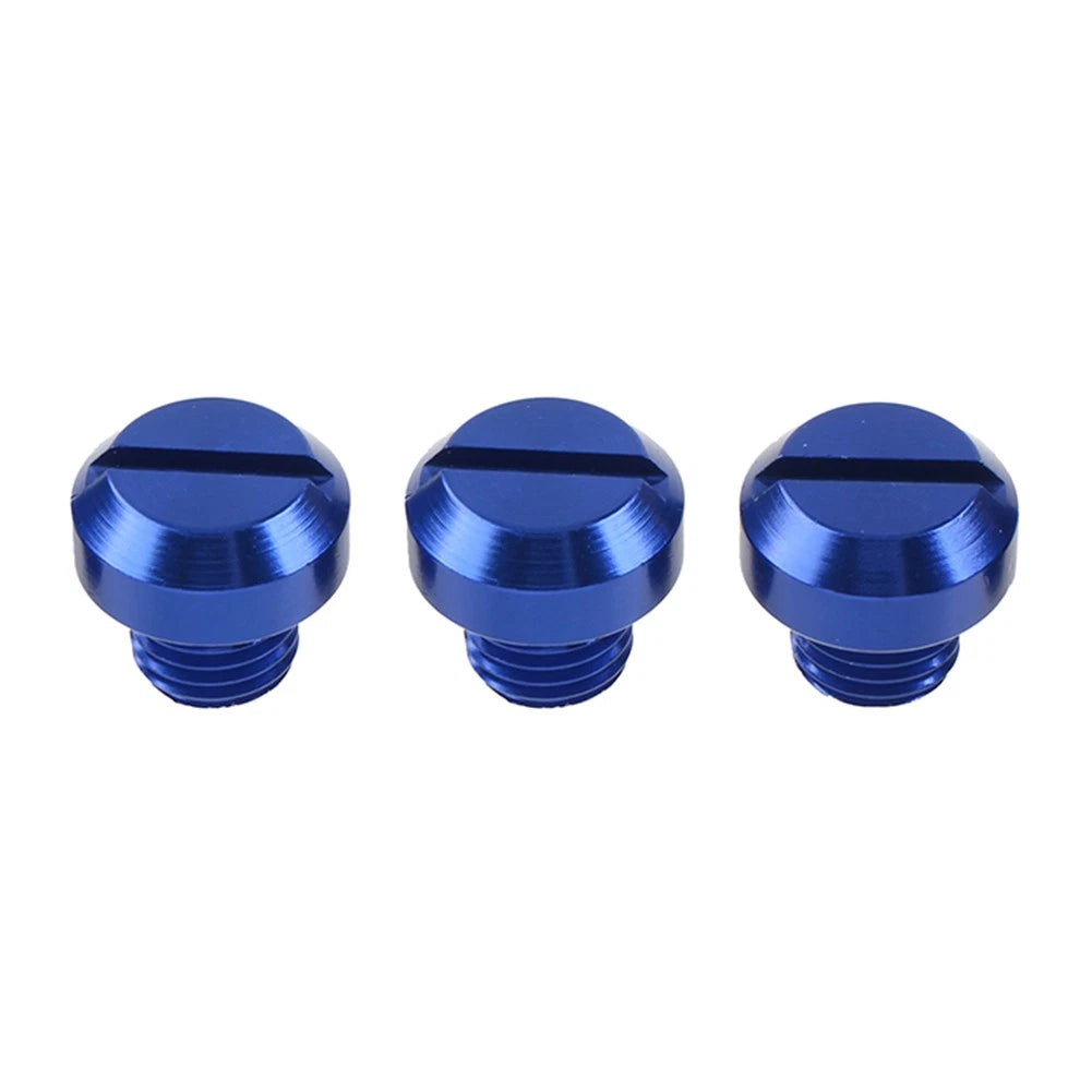 3Pcs M10x1.25 Motorcycle Mirror Hole Blanking Plugs Blue