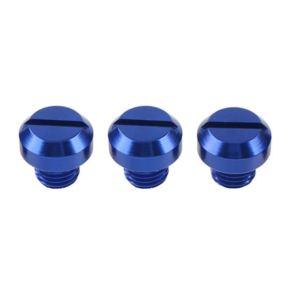 3Pcs M10x1.25 Motorcycle Mirror Hole Blanking Plugs Blue