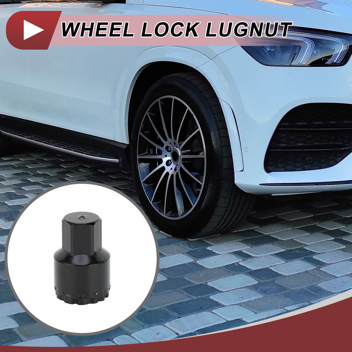 Wheel Lock Lug Nut Type A Anti theft Key Socket for Mercedes Benz GLE450 (2018–2022)