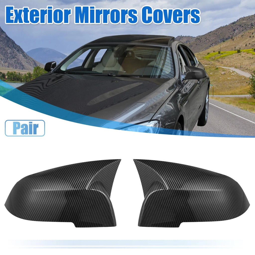 Rearview Side Mirror Cover Cap Carbon Fiber Pattern for BMW (2001–2015)