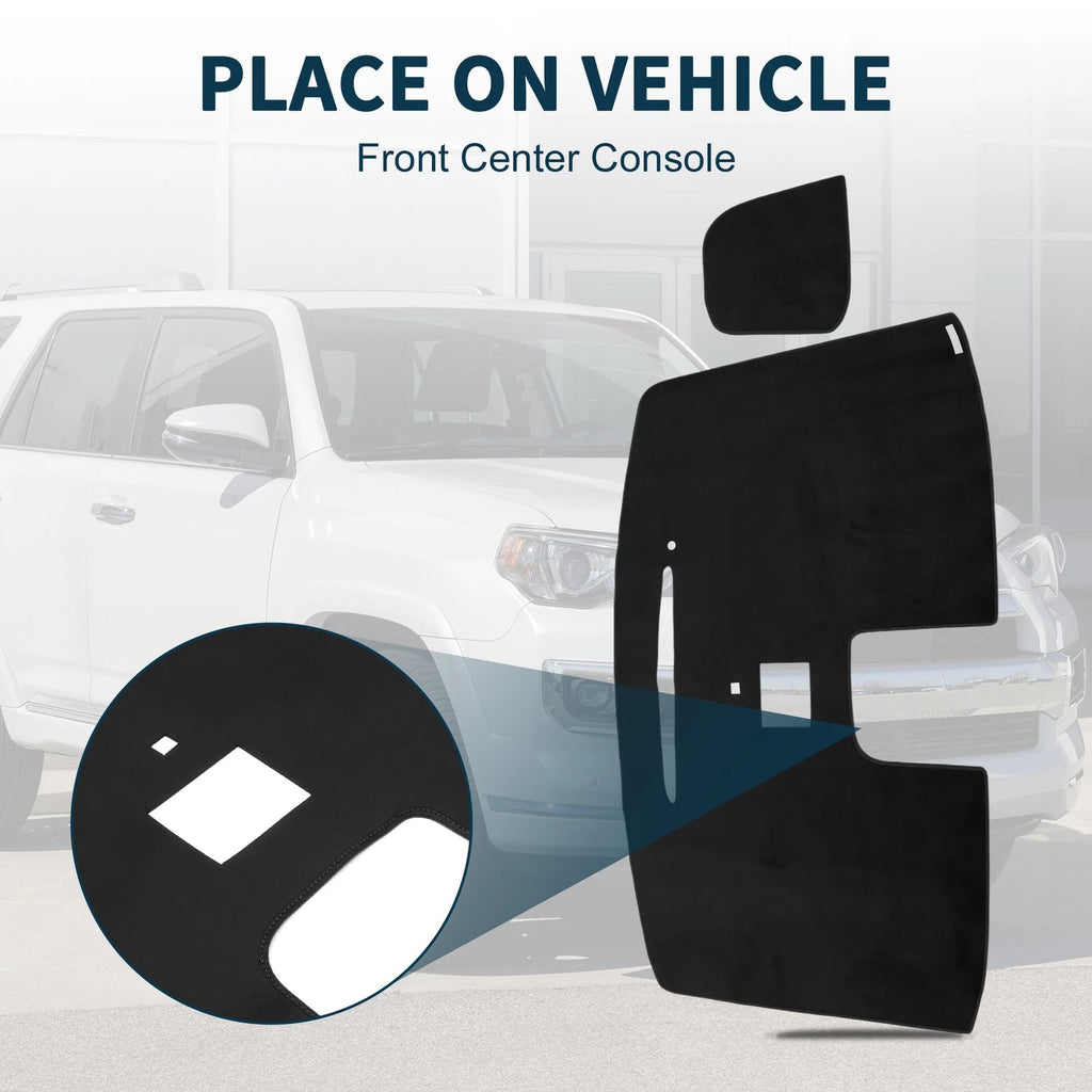 Dash Cover Mat for Mitsubishi Delica D5 Early Sun Protector Black Set (2007–2019)