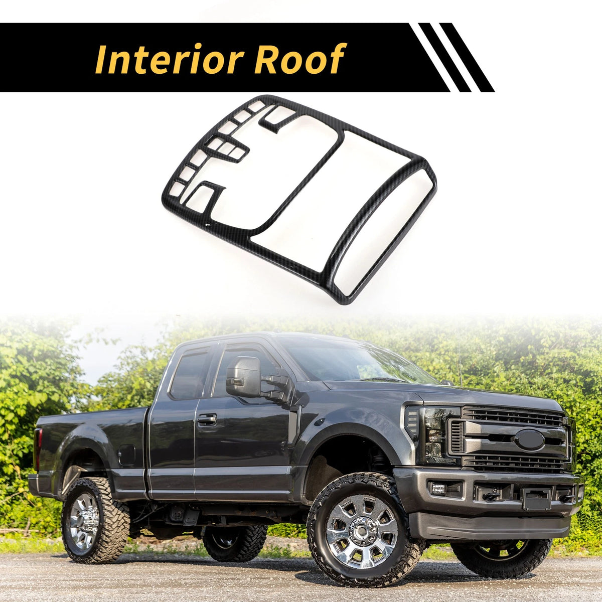 Set Roof Reading Light Lamp Cover Trim for Ford F-150 (2015–2020)