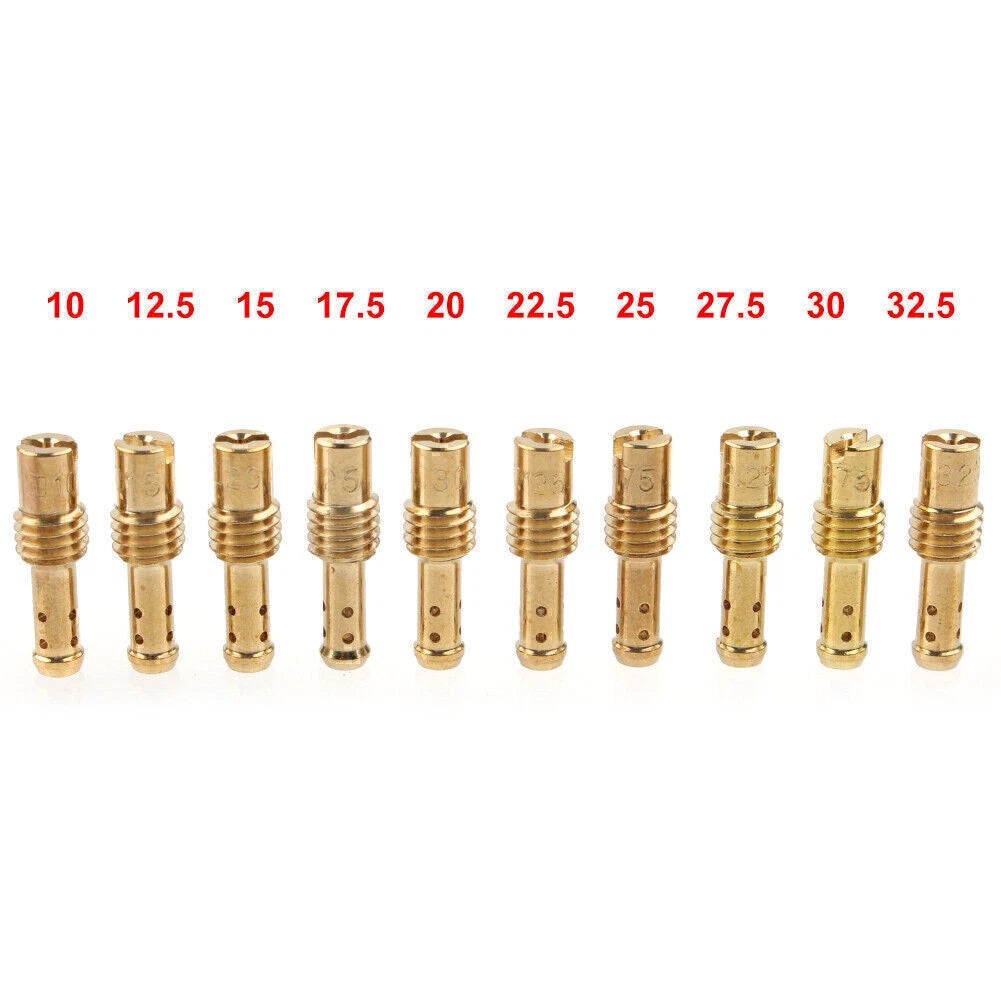 10x Carburetor Pilot Jet for Mikuni VM TM TMX (#10 - #32.5)
