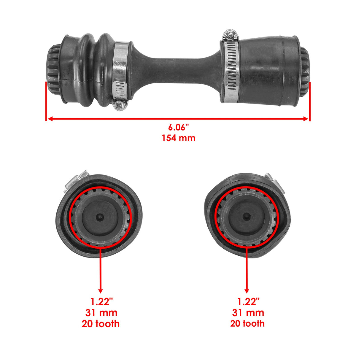 Front Differential Drive Shaft Replacement for Can-Am Outlander 650 4X4 6X6 (2013–2019)
