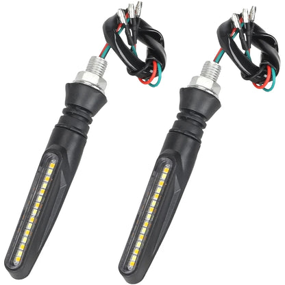White Daytime Running Light Yellow Sequential Turn Signal Kit for Scooter