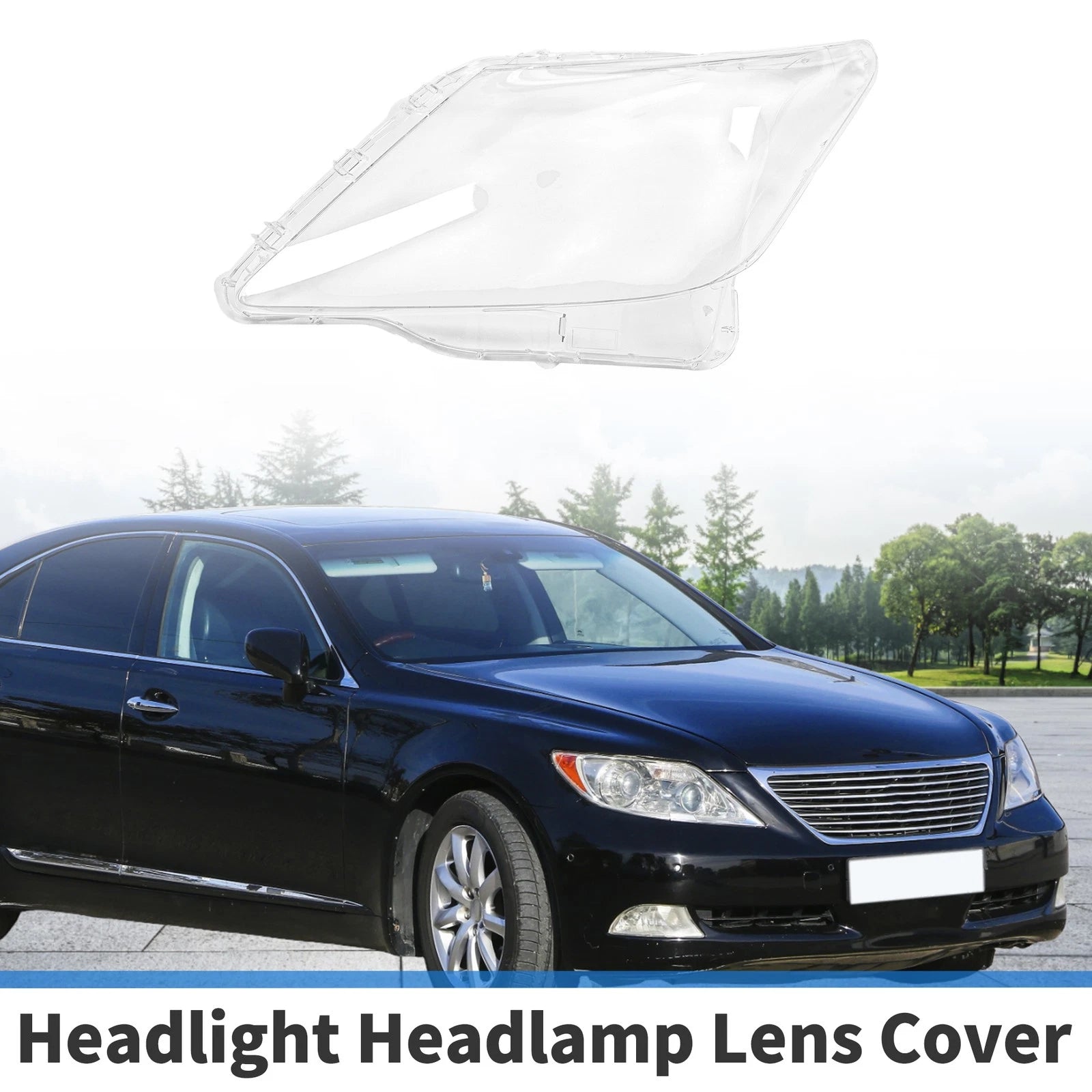 Headlight Lens Cover Front Left Replacement for Lexus LX570 (2007–2012)