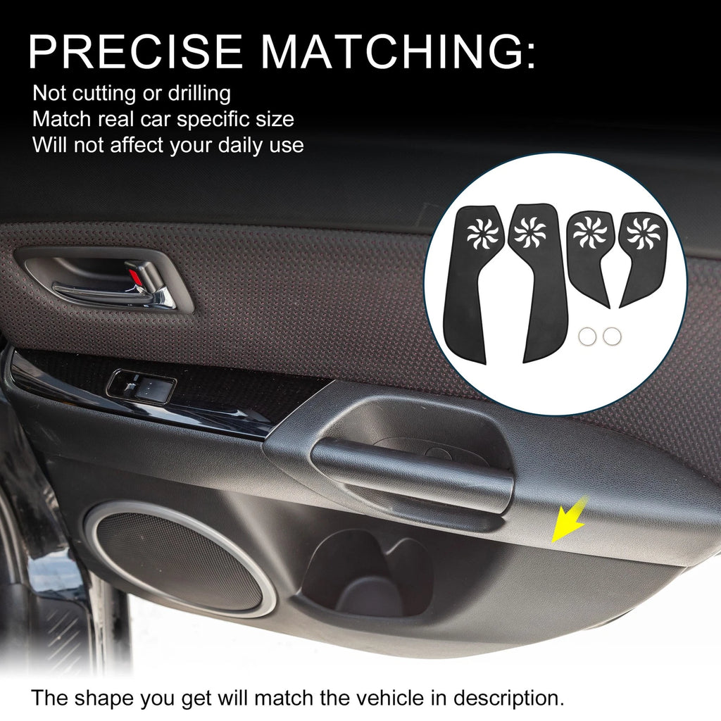 Car Door Leather Anti Kick Pad Set for Audi Q3 (2012–2016) Black