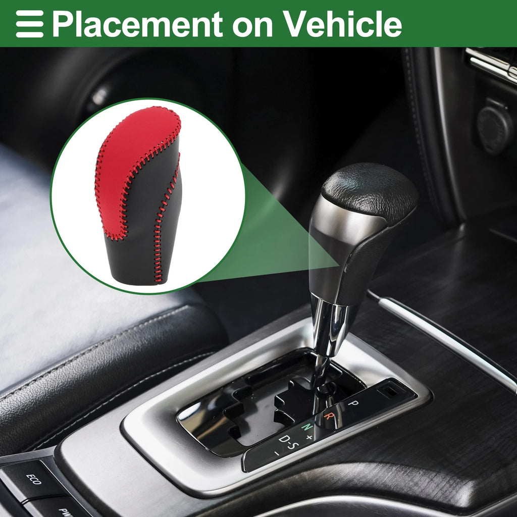 Gear Shift Knob Cover Replacement for Subaru Forester (2018–2023) Black Red