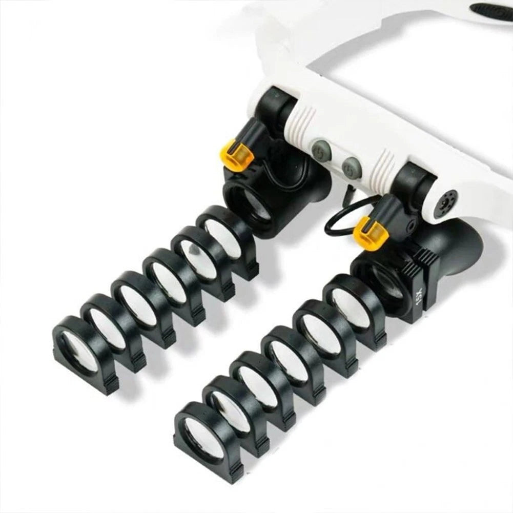 Adjustable LED Magnifying Glasses for Eye Care (3X, 4X, 5X, 6X, 7X, 10X)