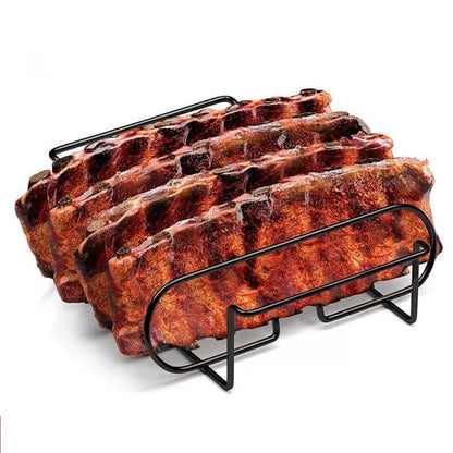 Heavy Duty BBQ Rib Rack for Grill (Stainless Steel)