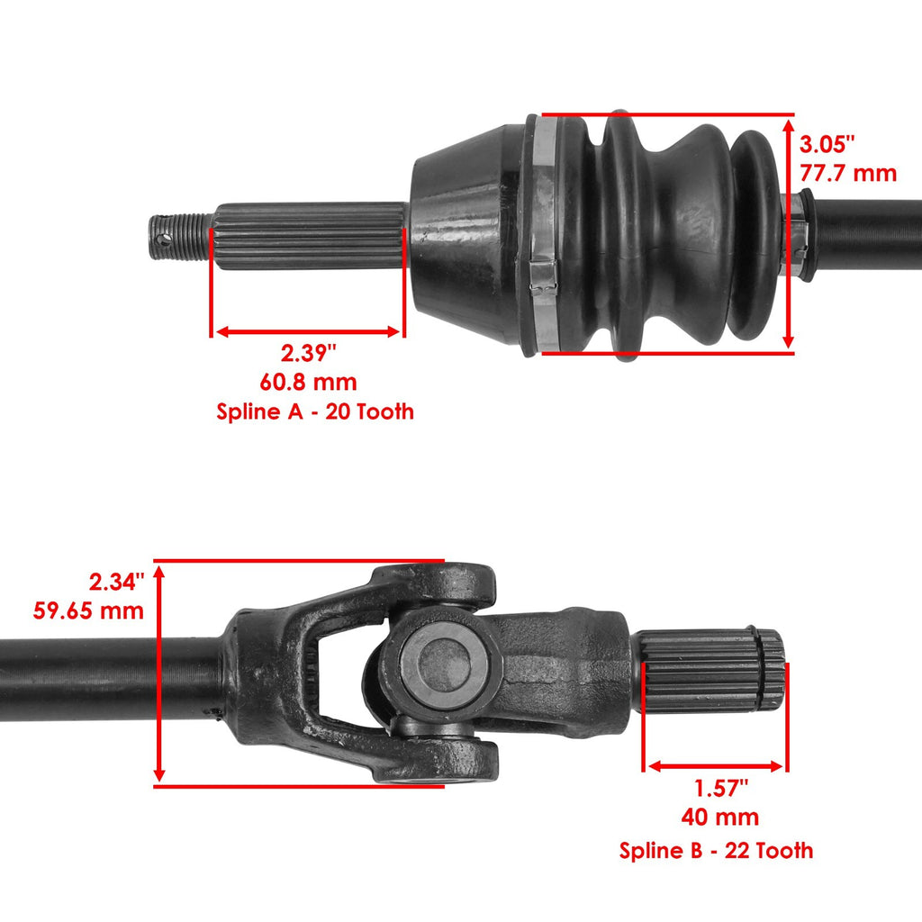 CV Joint Axle Front Left or Right for Polaris Ranger (2018–2021)