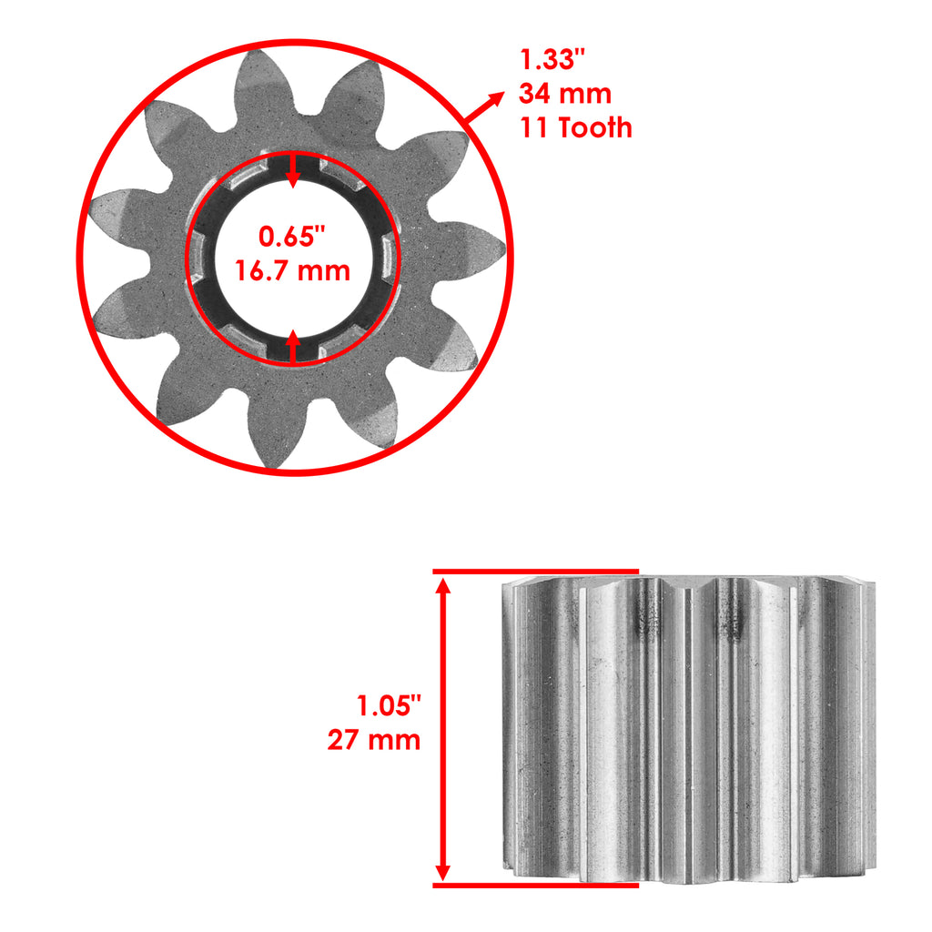 Steering Sector Pinion Gear OEM Replacement for John Deere D160 D170 (2005–2015)