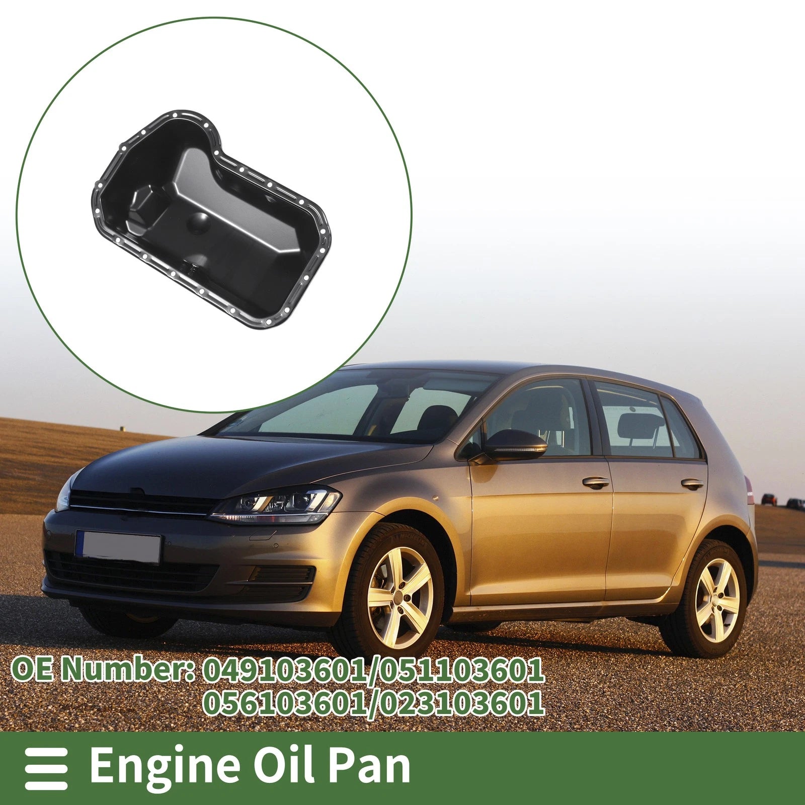 Engine Oil Pan Replacement for Volkswagen Polo (1995–2001) Iron Black