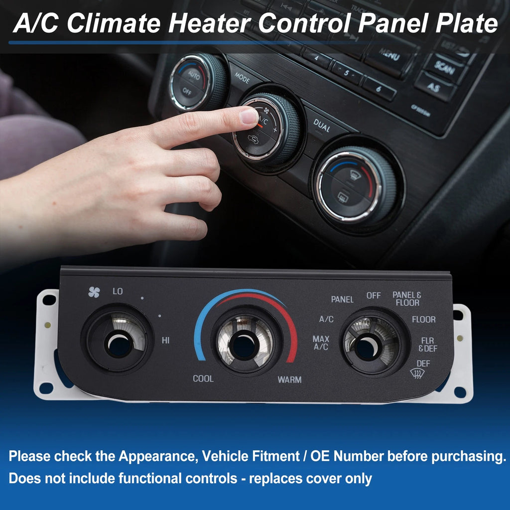 A/C Climate Heater Control Panel Plate for Ford F-150 (1997–2003)