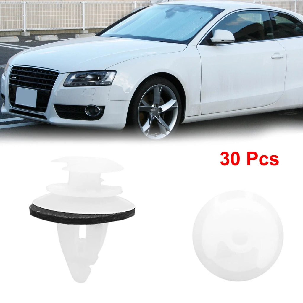 30Pcs White Plastic Rivet Clips Bumper Fastener for BMW (2000–2025)