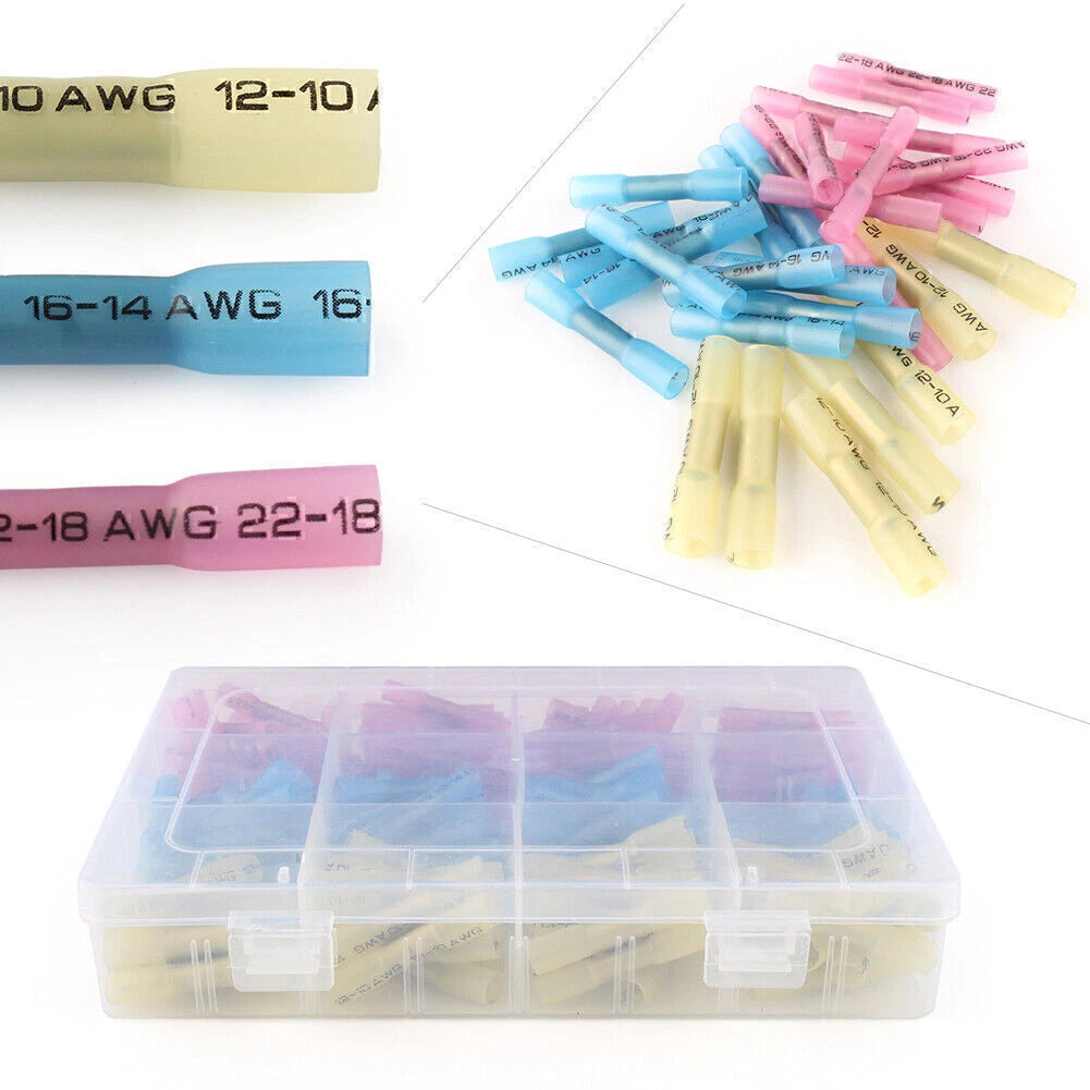 240pcs Heat Shrink Butt Connectors for Assorted Applications + Case