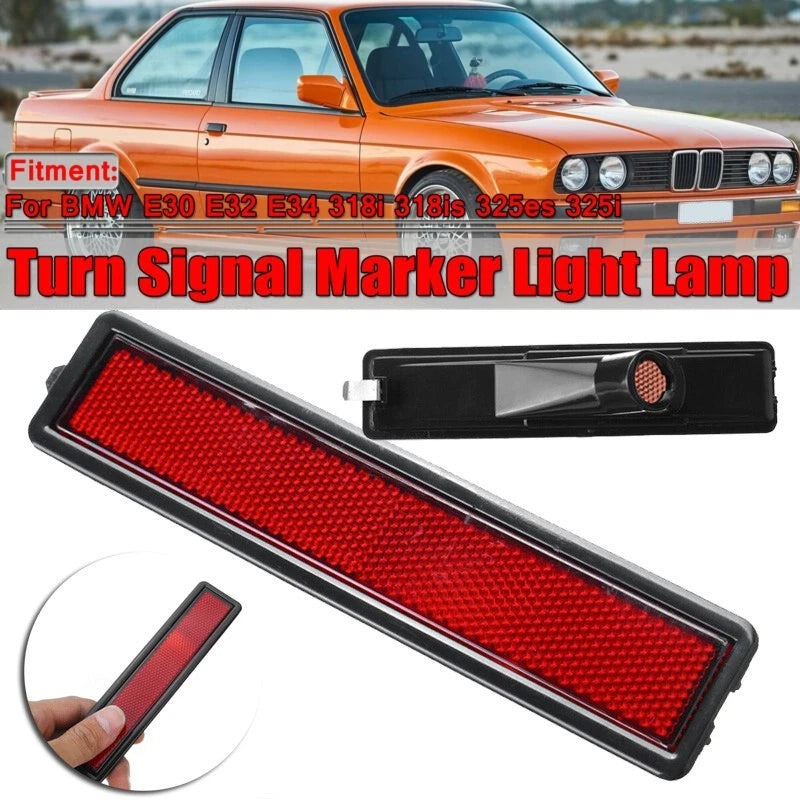 Set of 2 Rear Side Marker Lights for BMW E30 E32 E34 (1982–1996)