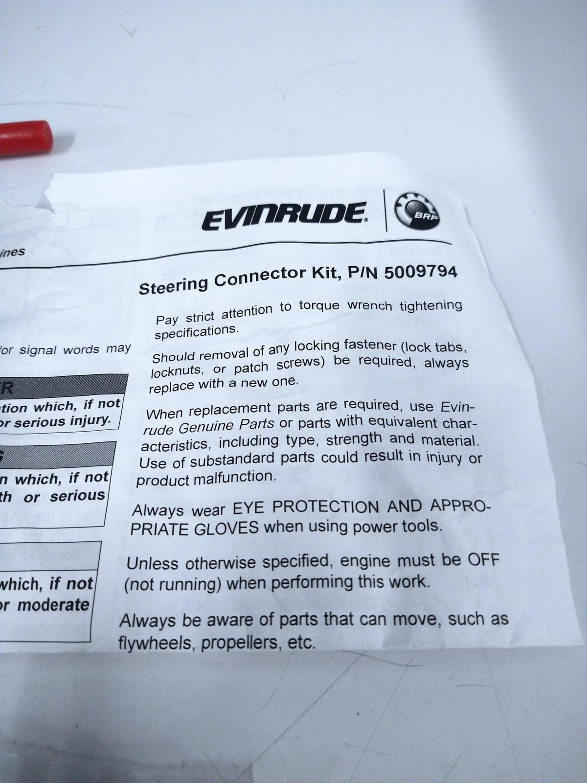 Steering Connector Kit for Evinrude Johnson (OEM) 500794
