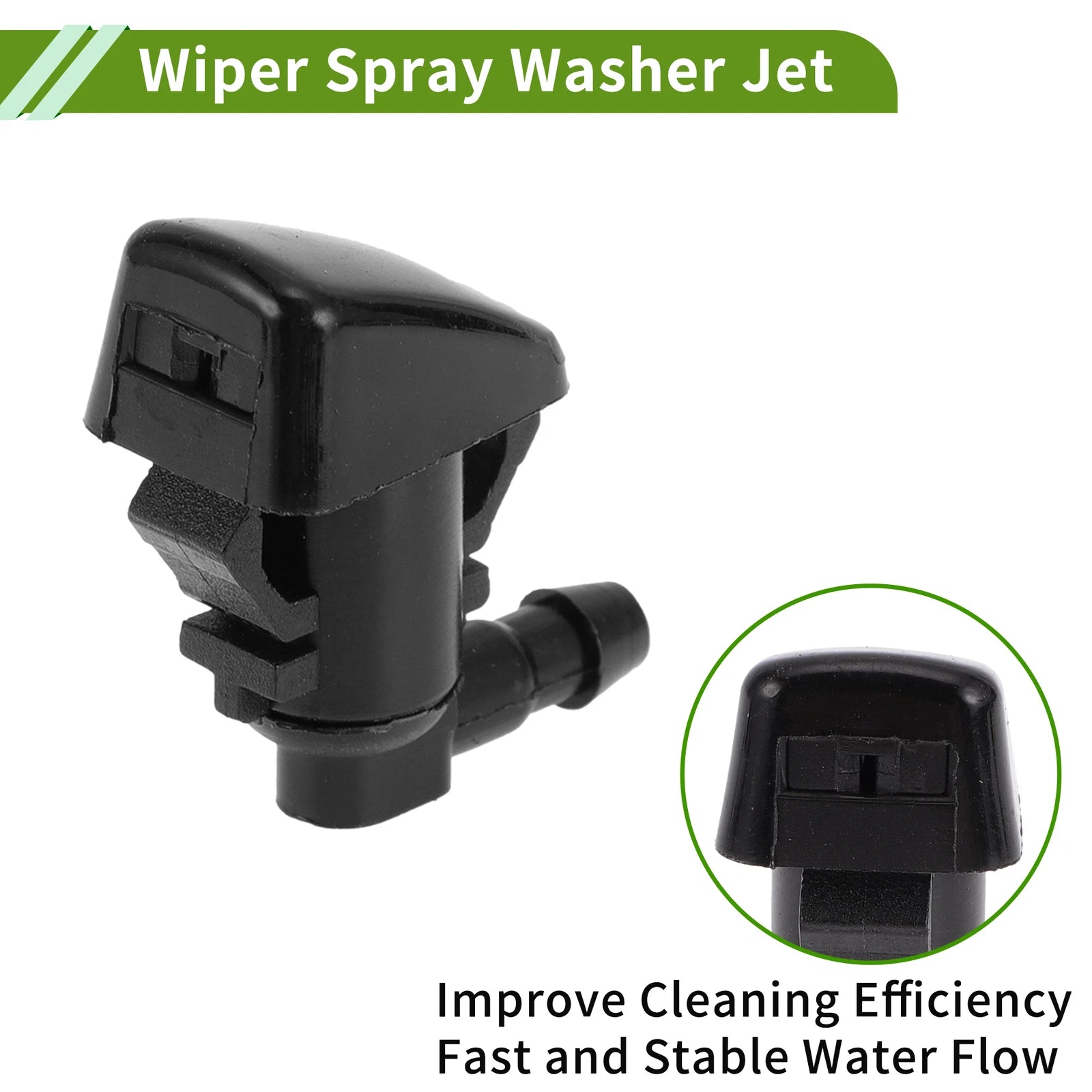 Windshield Washer Nozzle with Hose Connector for Ford