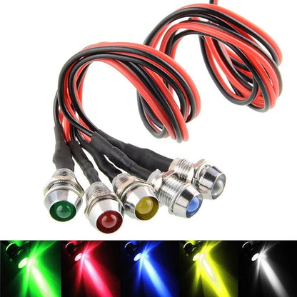 5Pcs LED Indicator Light Bulb Kit for Car Boat (12V)