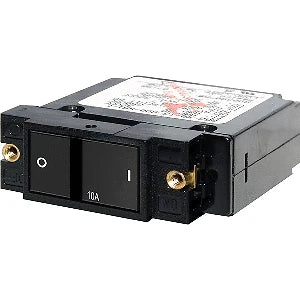 Blue Sea 7402 10 Amp Single Pole Flat Rocker Circuit Breaker for