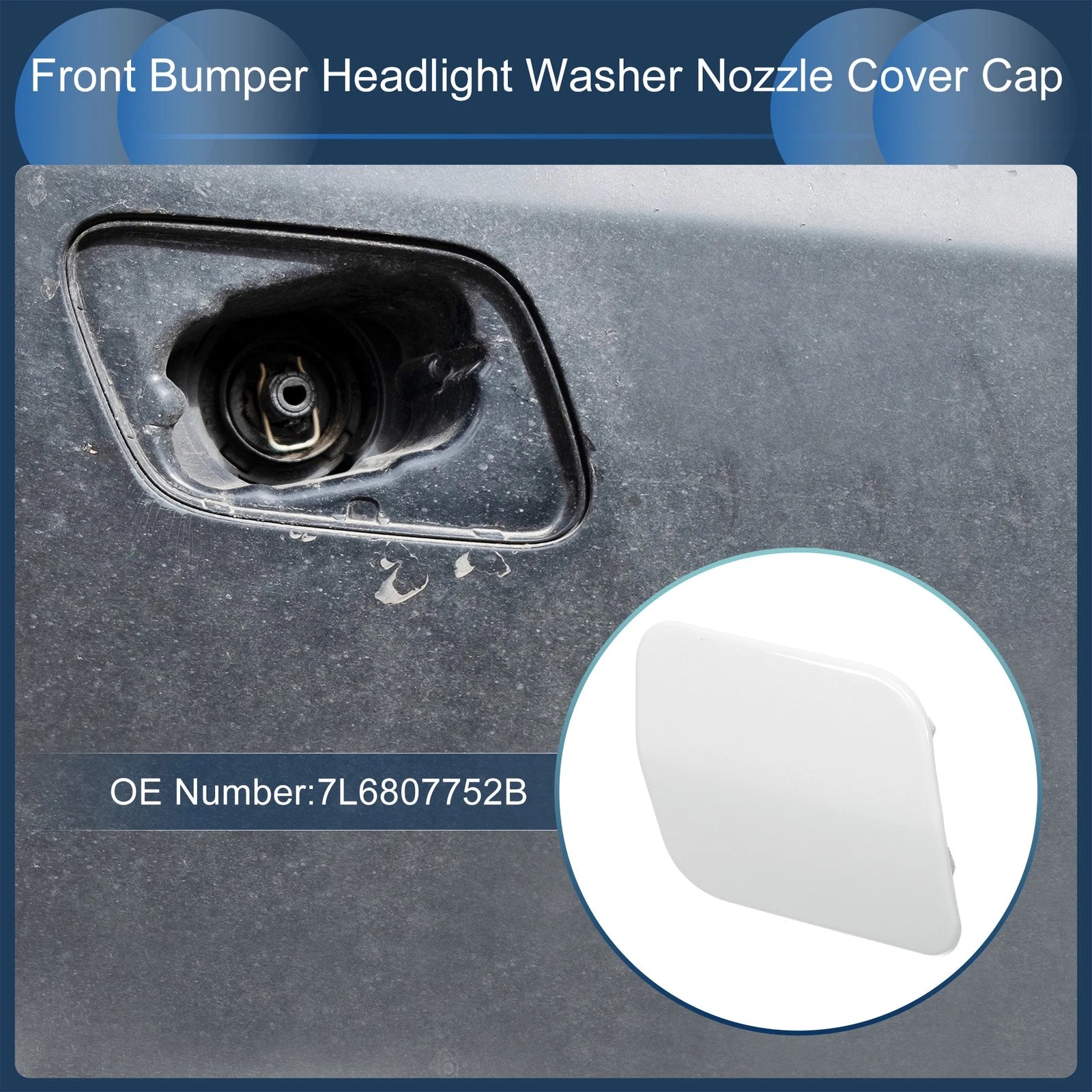 Washer Nozzle Cover Cap Front Right for Volkswagen Touareg (2007–2010)