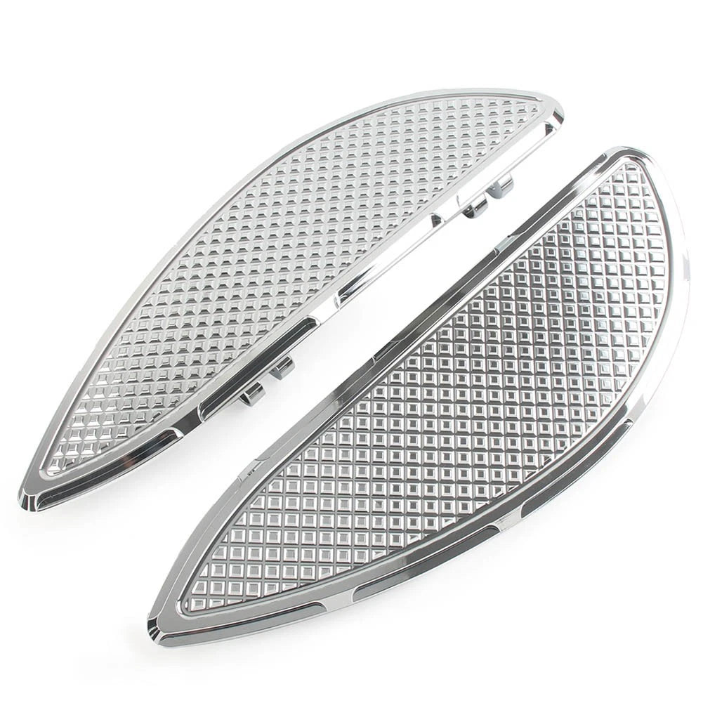 2X Driver Floorboards for Harley Road Electra Glide Classic FLHTC FLHTCU (–) Chrome