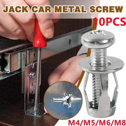 Set of 10 Jack Nuts for Universal Applications (M4/M5/M6/M8)