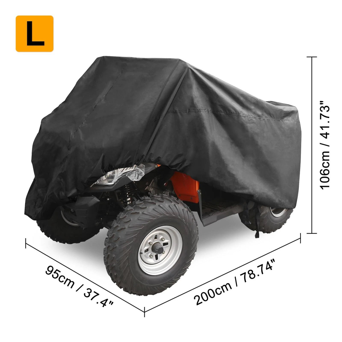 ATV Cover Waterproof Protection for Polaris and Honda Quad 4 Wheelers (79")