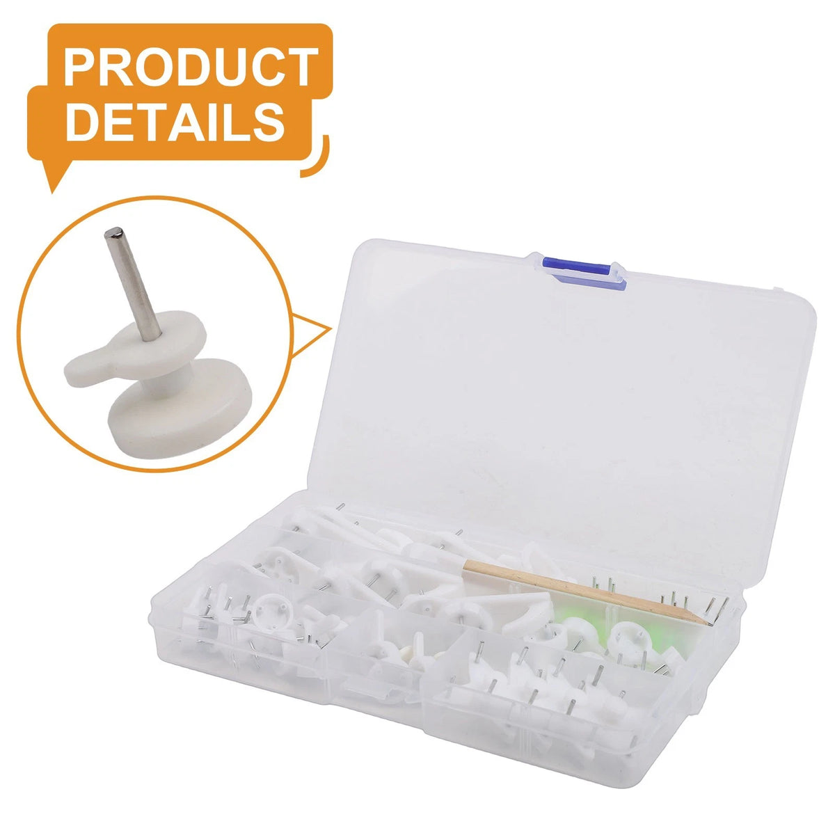 43 Piece Plastic Wall Hooks for Picture Frame Hanging
