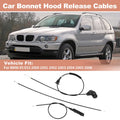 3X Engine Bonnet Hood Release Cable Kit for BMW X5 E53 (2000–2006) 51238402615
