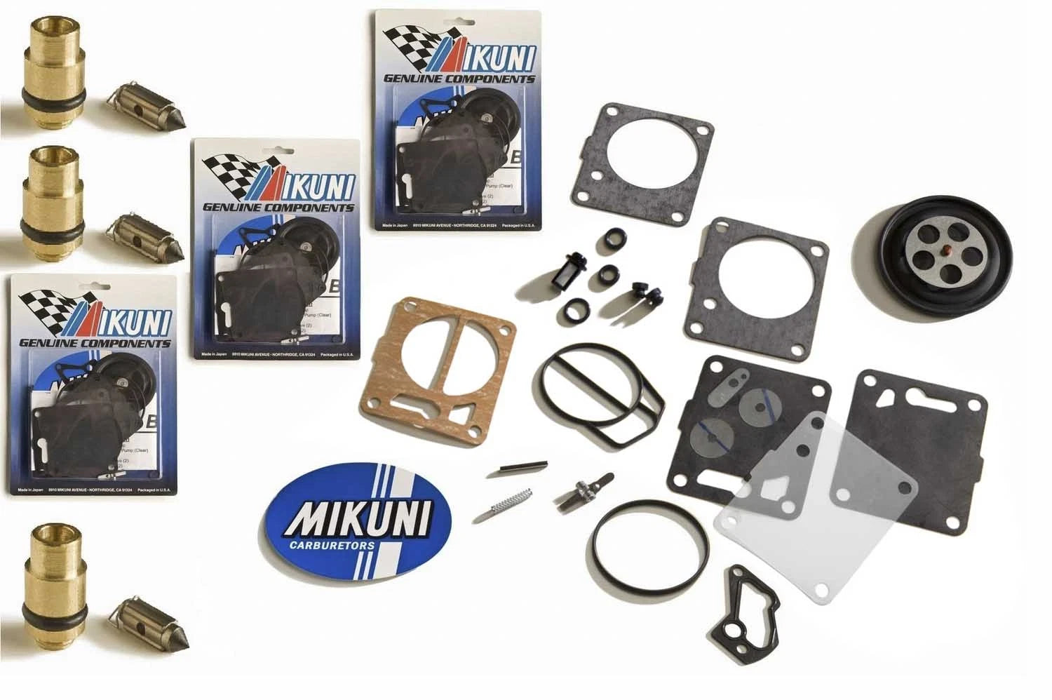 Mikuni Triple Carb Rebuild Kit & Needle Seat for Yamaha XL1200 XLT1200 (1999–2005)
