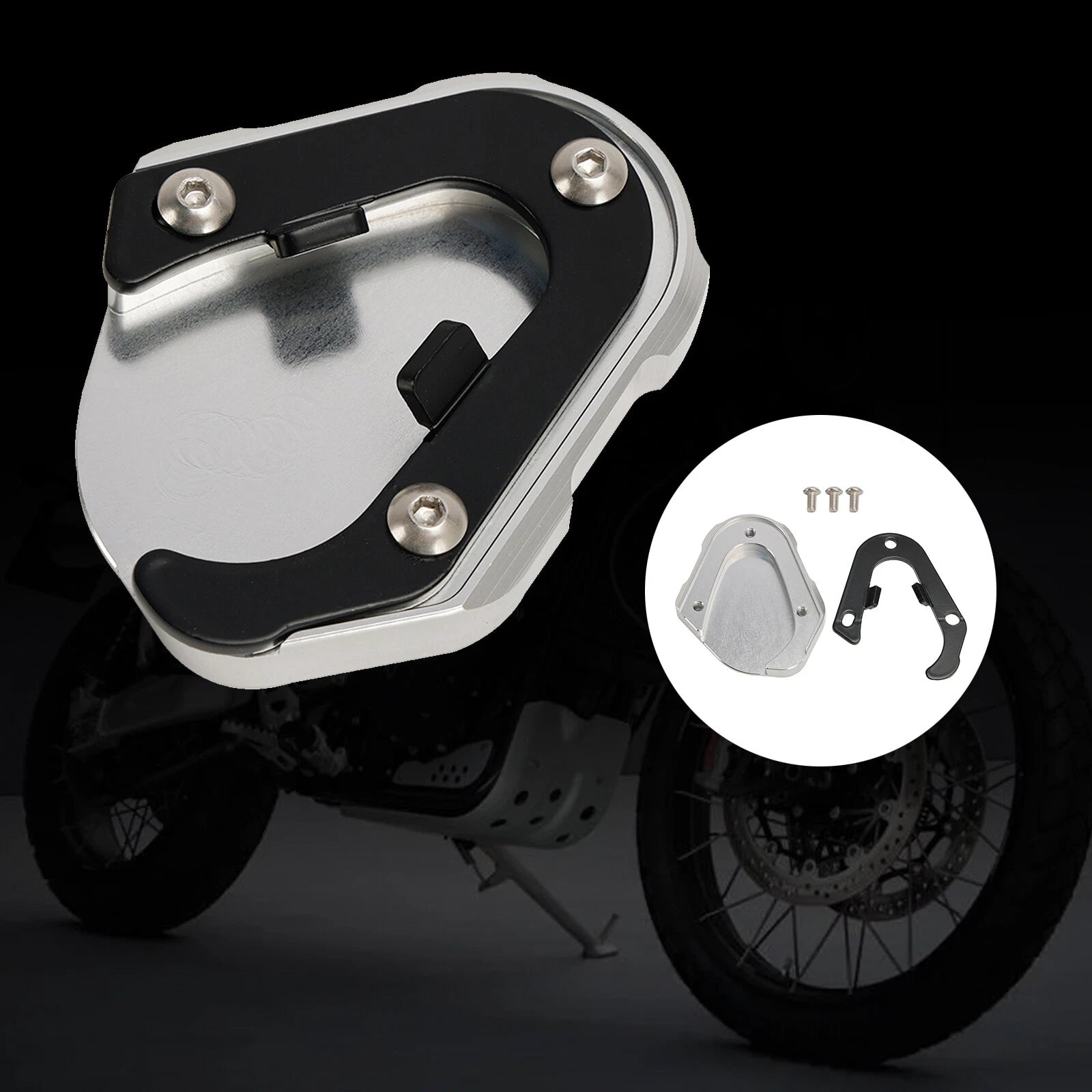 Kickstand Enlarger Plate Pad for Scrambler 1200XC/XE, Tiger 1200 GT (2022–2023)